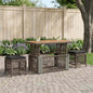 Conjunto de Comedor de Jardín 4 pcs Gris y Gris Oscuro