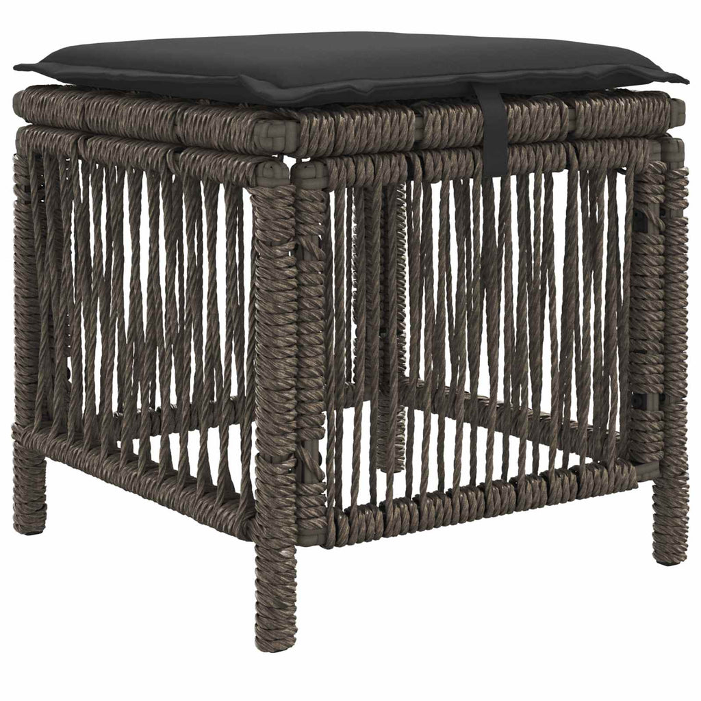 Conjunto de Comedor de Jardín 4 pcs Gris y Gris Oscuro