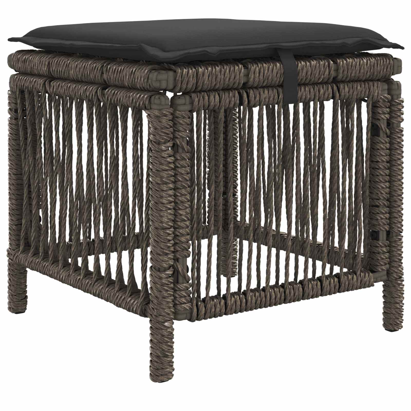 Conjunto de Comedor de Jardín 4 pcs Gris y Gris Oscuro