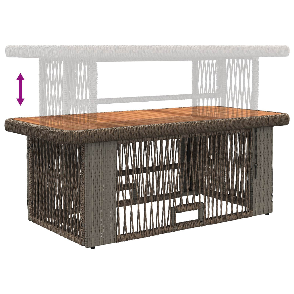 Conjunto de Comedor de Jardín 4 pcs Gris y Gris Oscuro