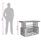 Conjunto de Comedor de Jardín 4 pcs Gris y Gris Oscuro