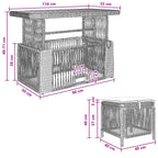Conjunto de Comedor de Jardín 4 pcs Gris y Gris Oscuro
