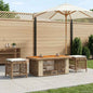 Conjunto de Comedor de Jardín con cojín 3 pcs Beige y Crema