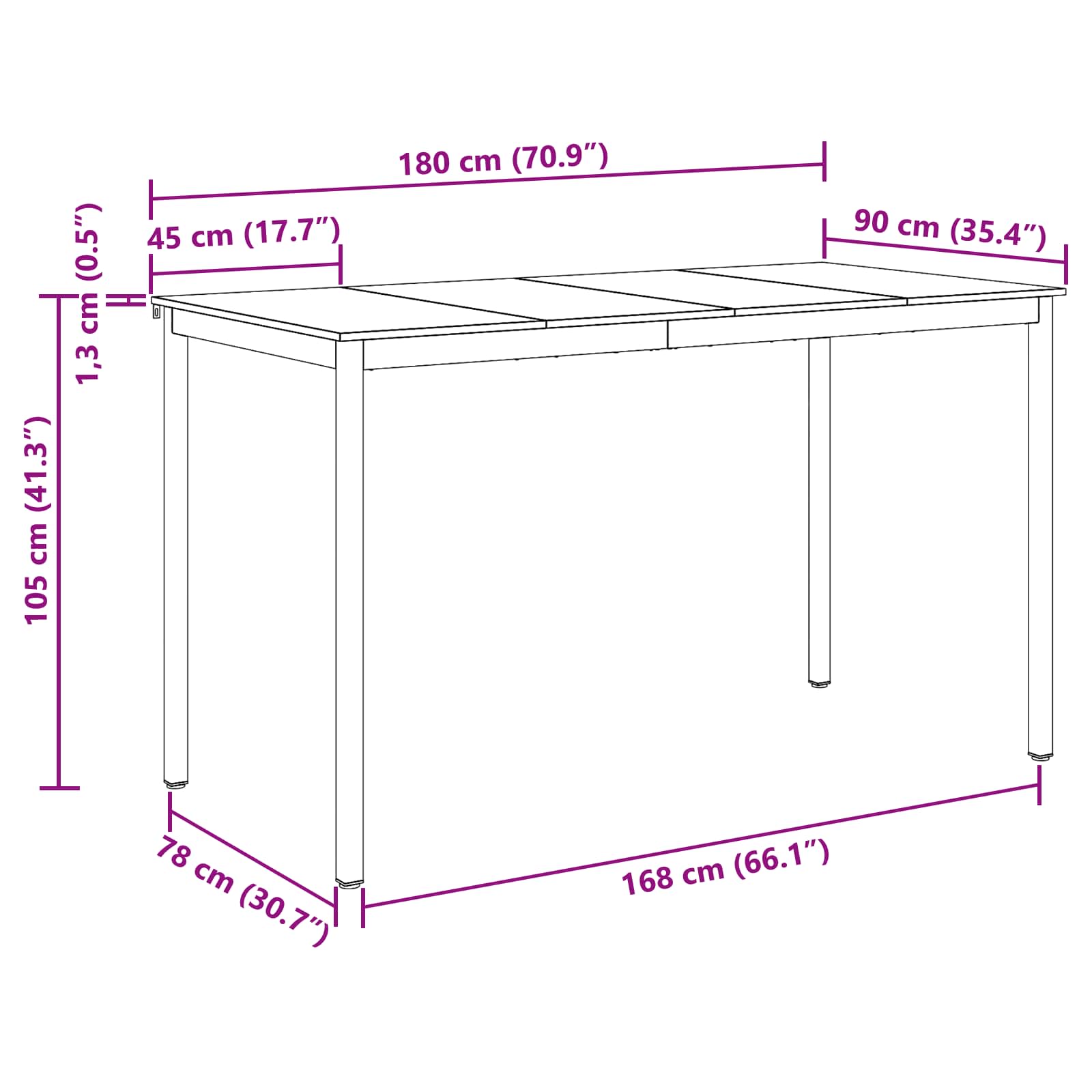 Mesa de barra de pie Madera de ingeniería