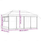 Carpa Pop-up para fiestas Taupé 580 x 292 x 315 cm Tela Oxford