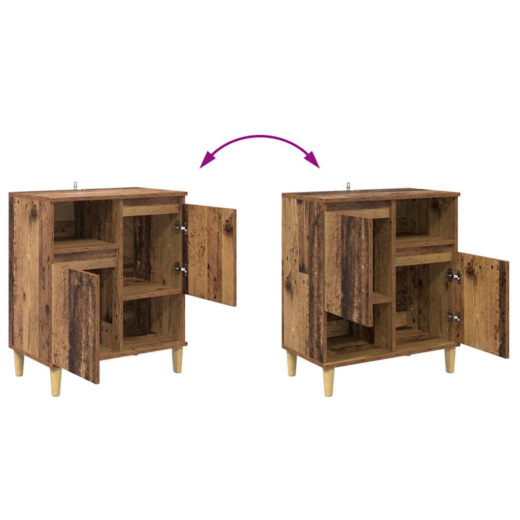 Tableros Lateral 2 pcs Madera Vieja 60 x 35 x 70 cm