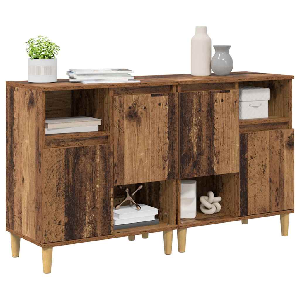 Tableros Lateral 2 pcs Madera Vieja 60 x 35 x 70 cm