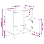 Tableros Lateral 2 pcs Madera Vieja 60 x 35 x 70 cm