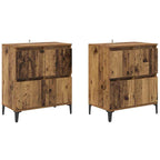 Tableros Lateral 2 pcs Madera Vieja 60 x 35 x 70 cm