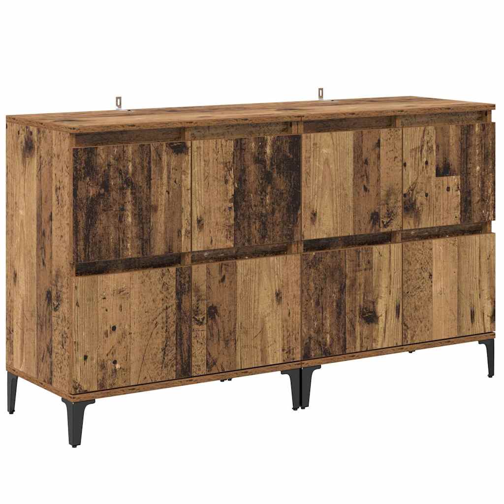 Tableros Lateral 2 pcs Madera Vieja 60 x 35 x 70 cm