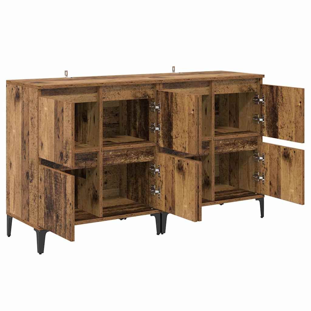Tableros Lateral 2 pcs Madera Vieja 60 x 35 x 70 cm