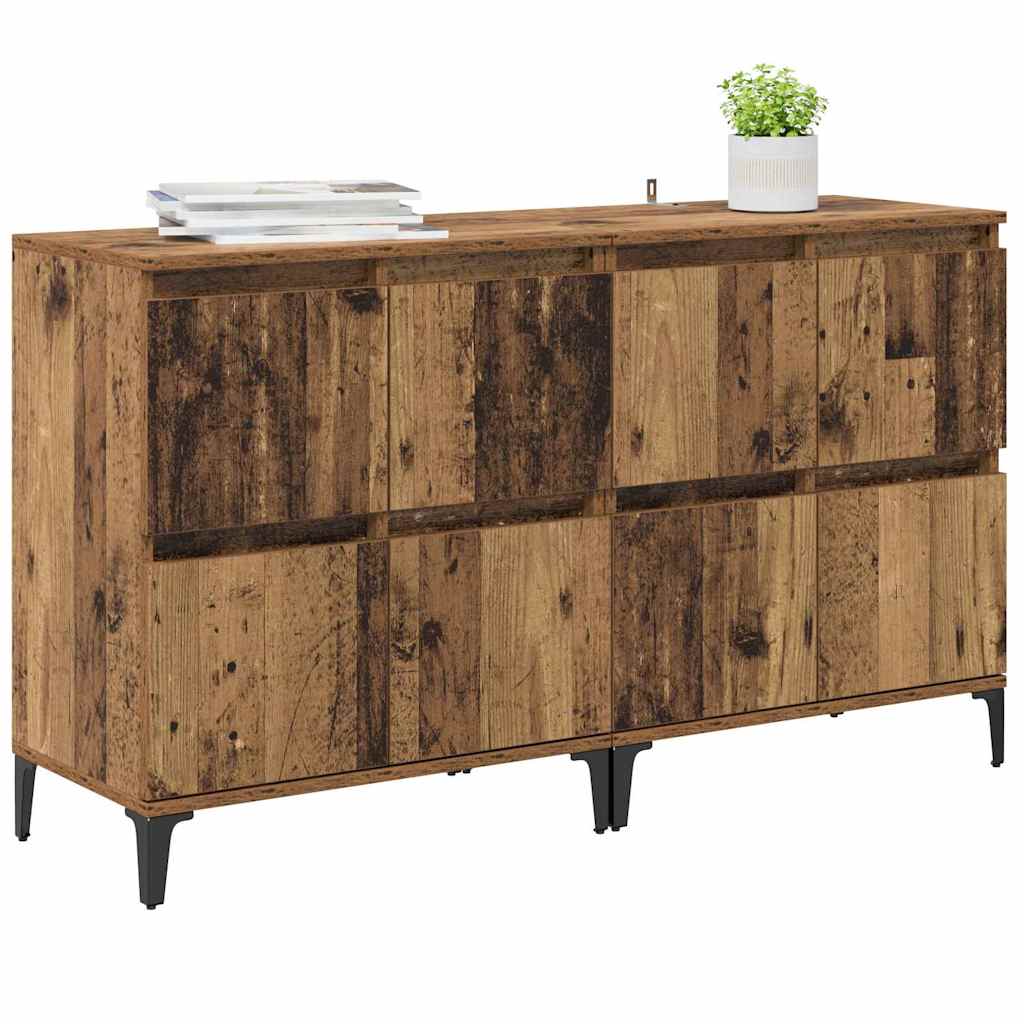 Tableros Lateral 2 pcs Madera Vieja 60 x 35 x 70 cm