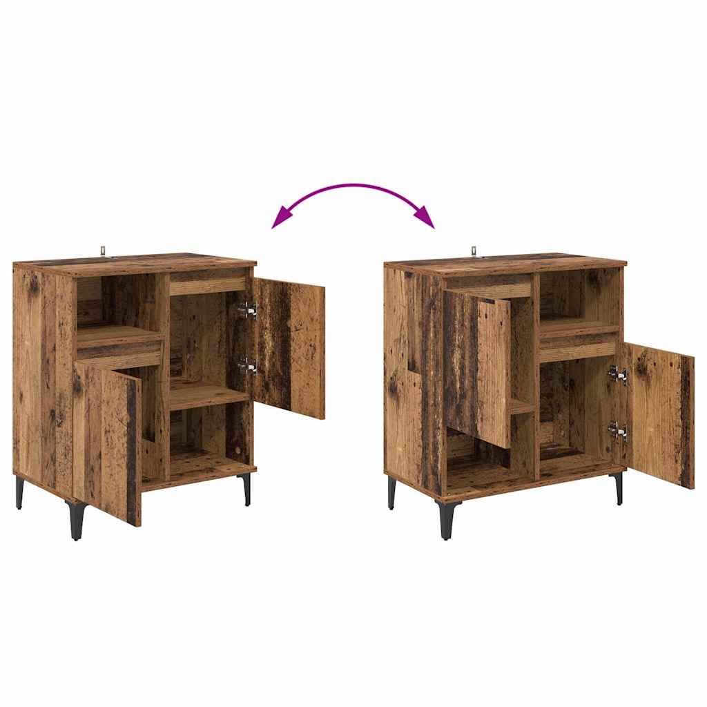 Tableros Lateral 2 pcs Madera Vieja 60 x 35 x 70 cm