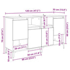 Tableros Lateral 2 pcs Madera Vieja 60 x 35 x 70 cm