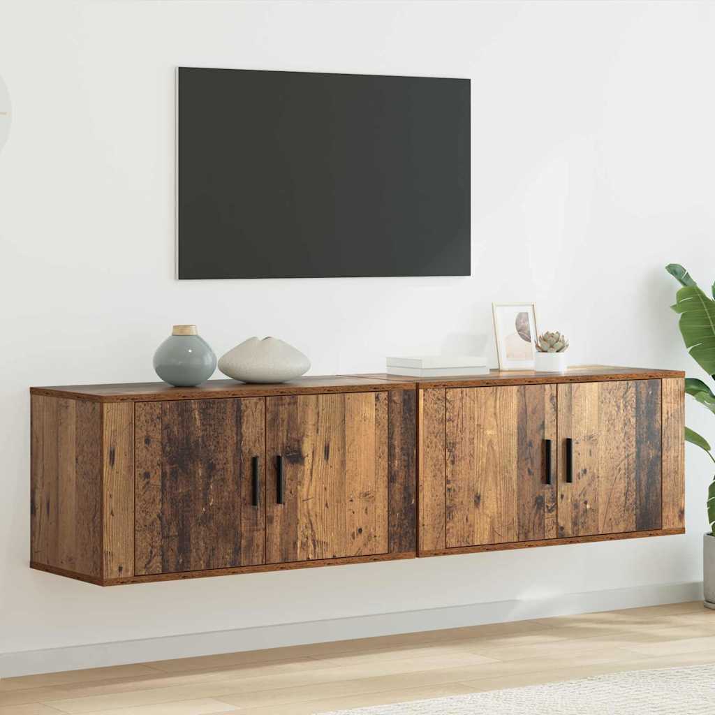 Juego de Muebles para Televisión Montados en la Pared 2 pcs