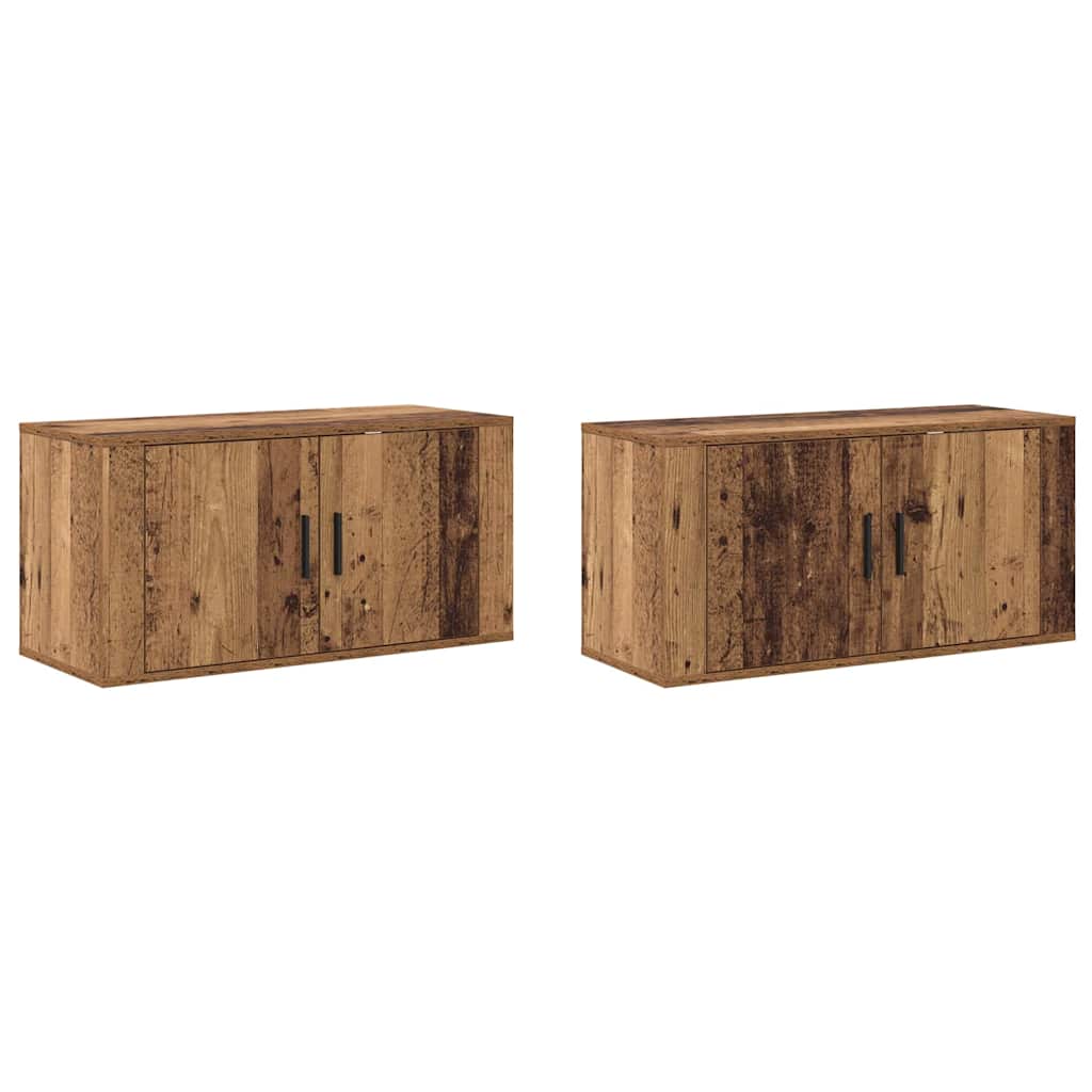 Juego de Muebles para Televisión Montados en la Pared 2 pcs