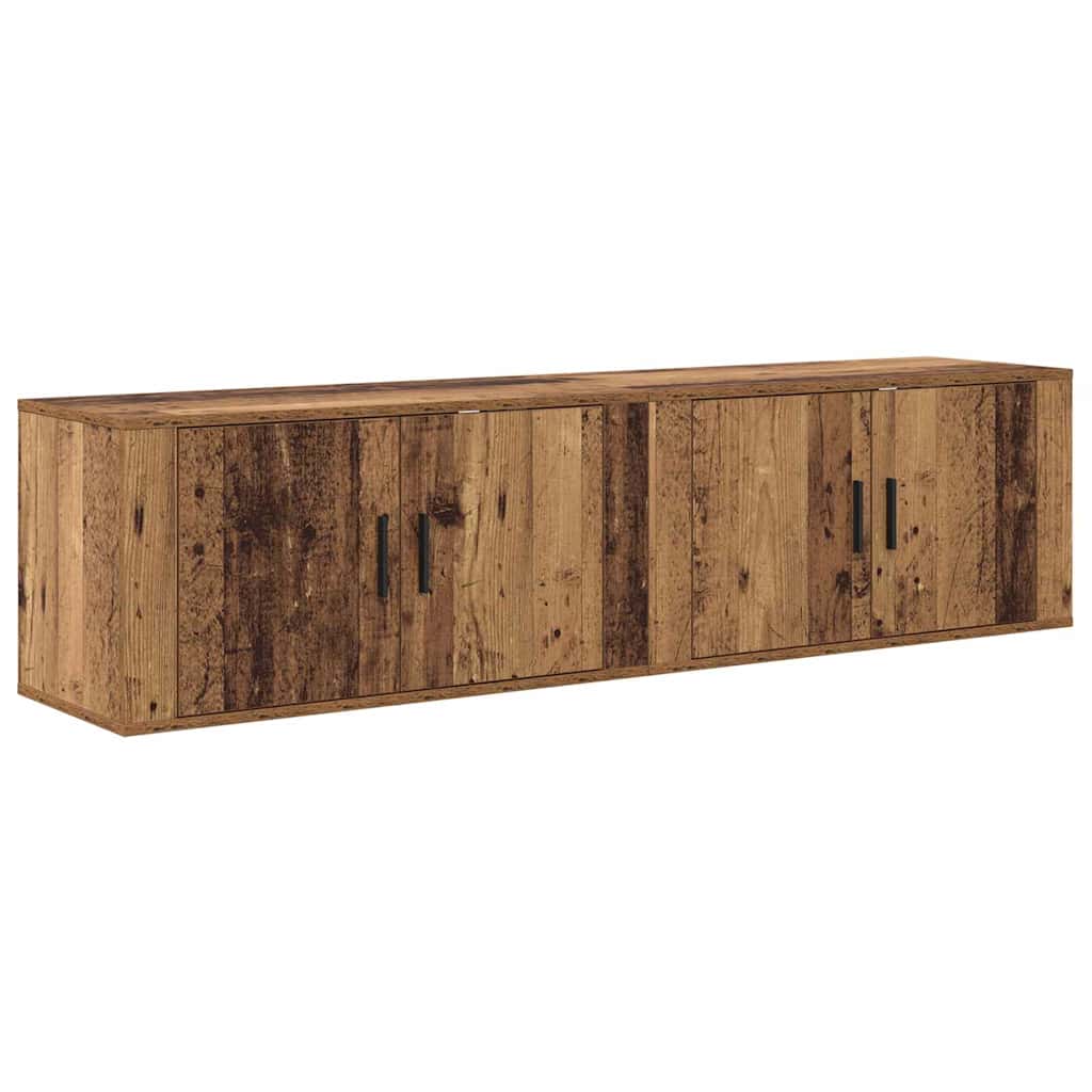 Juego de Muebles para Televisión Montados en la Pared 2 pcs