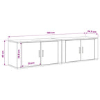 Juego de Muebles para Televisión Montados en la Pared 2 pcs