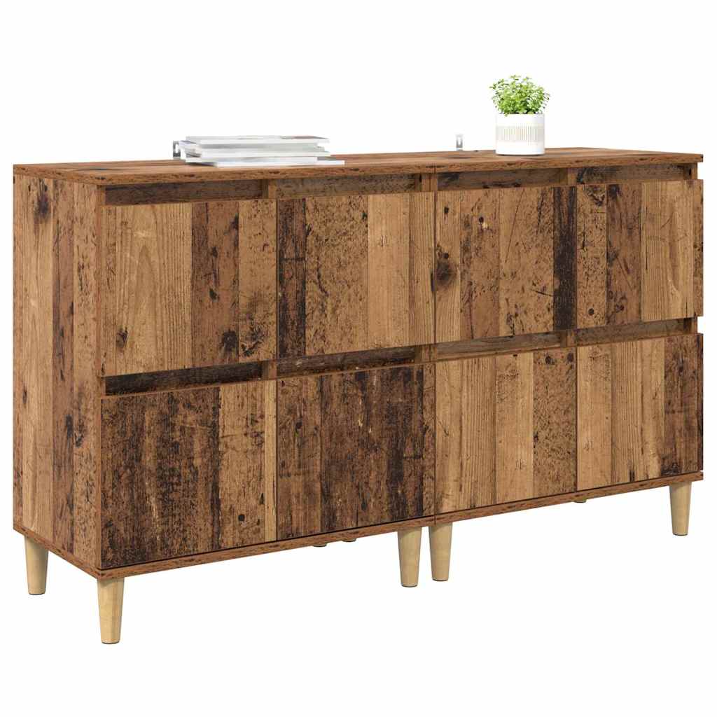 Tableros Lateral 2 pcs Madera Vieja 60 x 35 x 70 cm