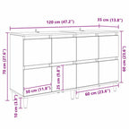Tableros Lateral 2 pcs Madera Vieja 60 x 35 x 70 cm
