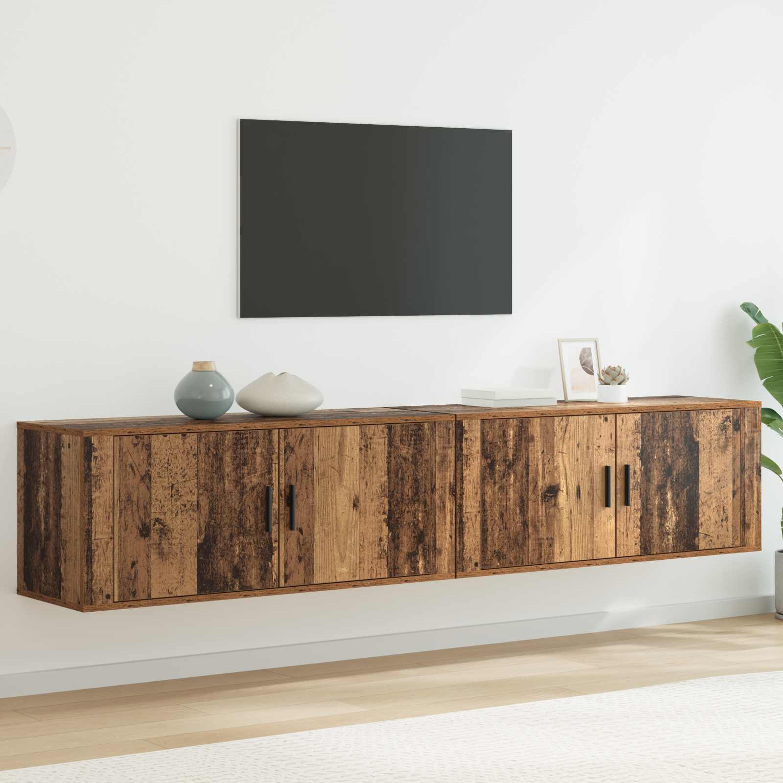 Juego de Muebles para Televisión Montados en la Pared 2 pcs
