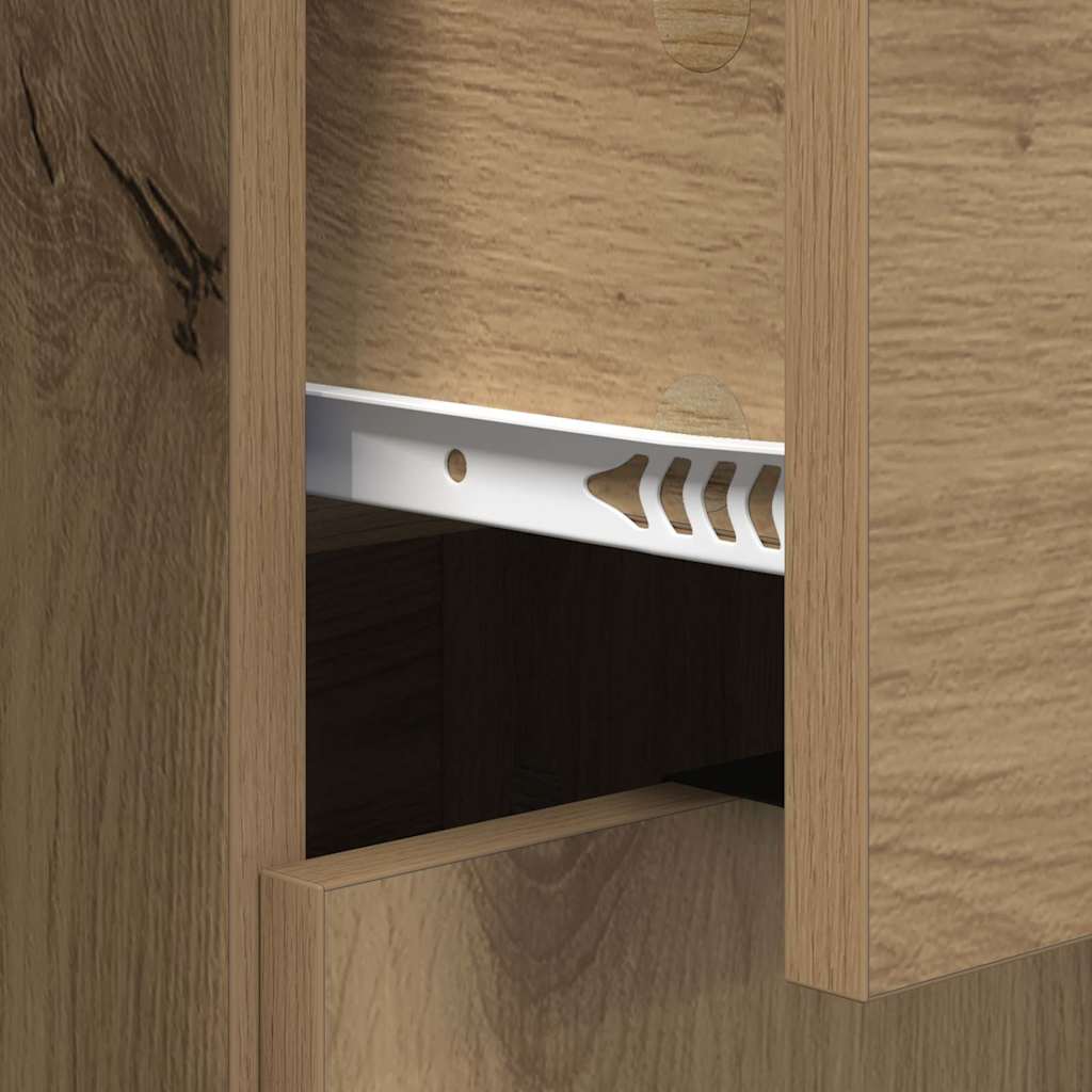 Tableros Lateral 2 pcs Roble artesanal 60 x 30 x 70 cm