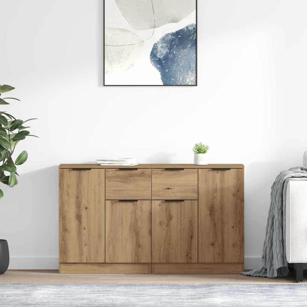 Sideboards 2 pcs Artisan oak 60 x 30 x 70 cm