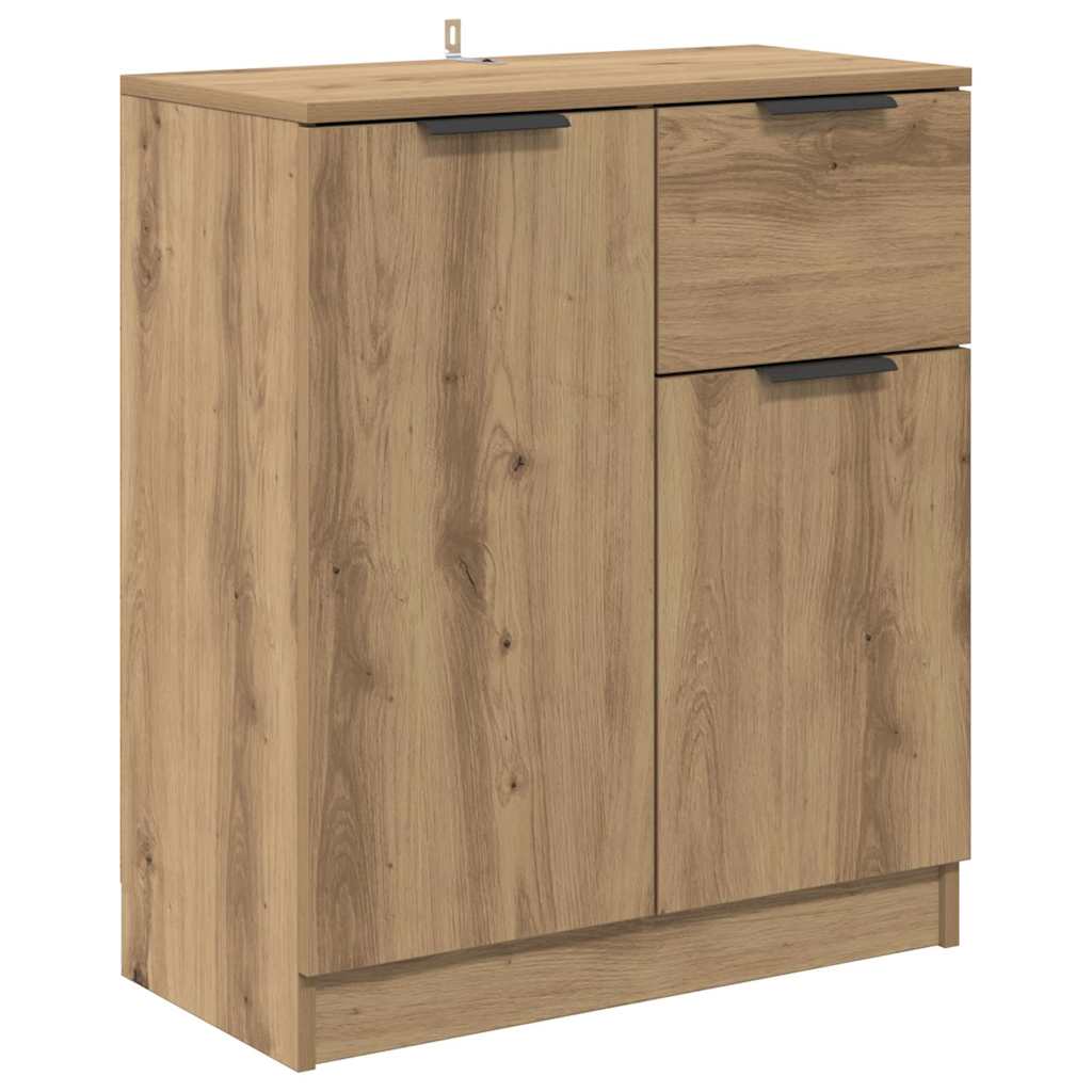 Tableros Lateral 2 pcs Roble artesanal 60 x 30 x 70 cm