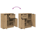 Tableros Lateral 2 pcs Roble artesanal 60 x 30 x 70 cm