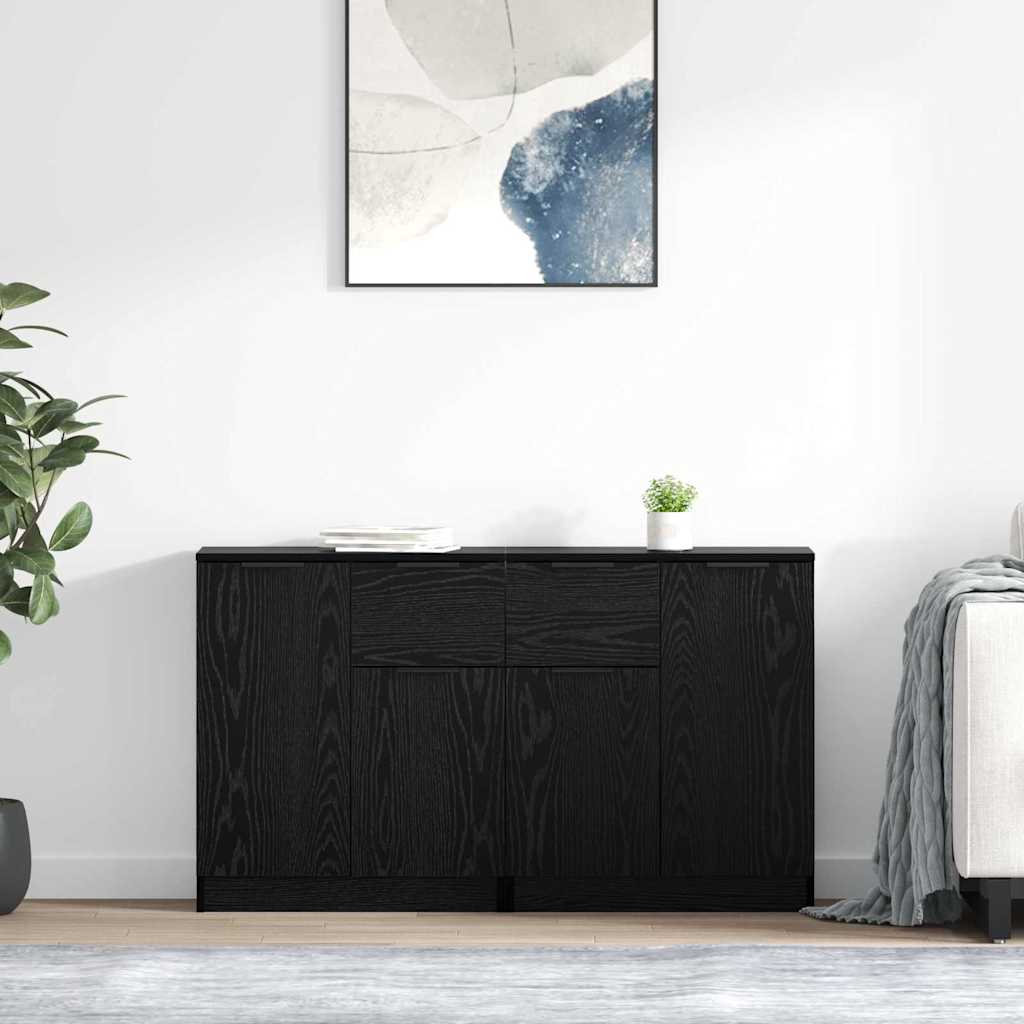 Tableros Lateral 2 pcs Roble artesanal 60 x 30 x 70 cm
