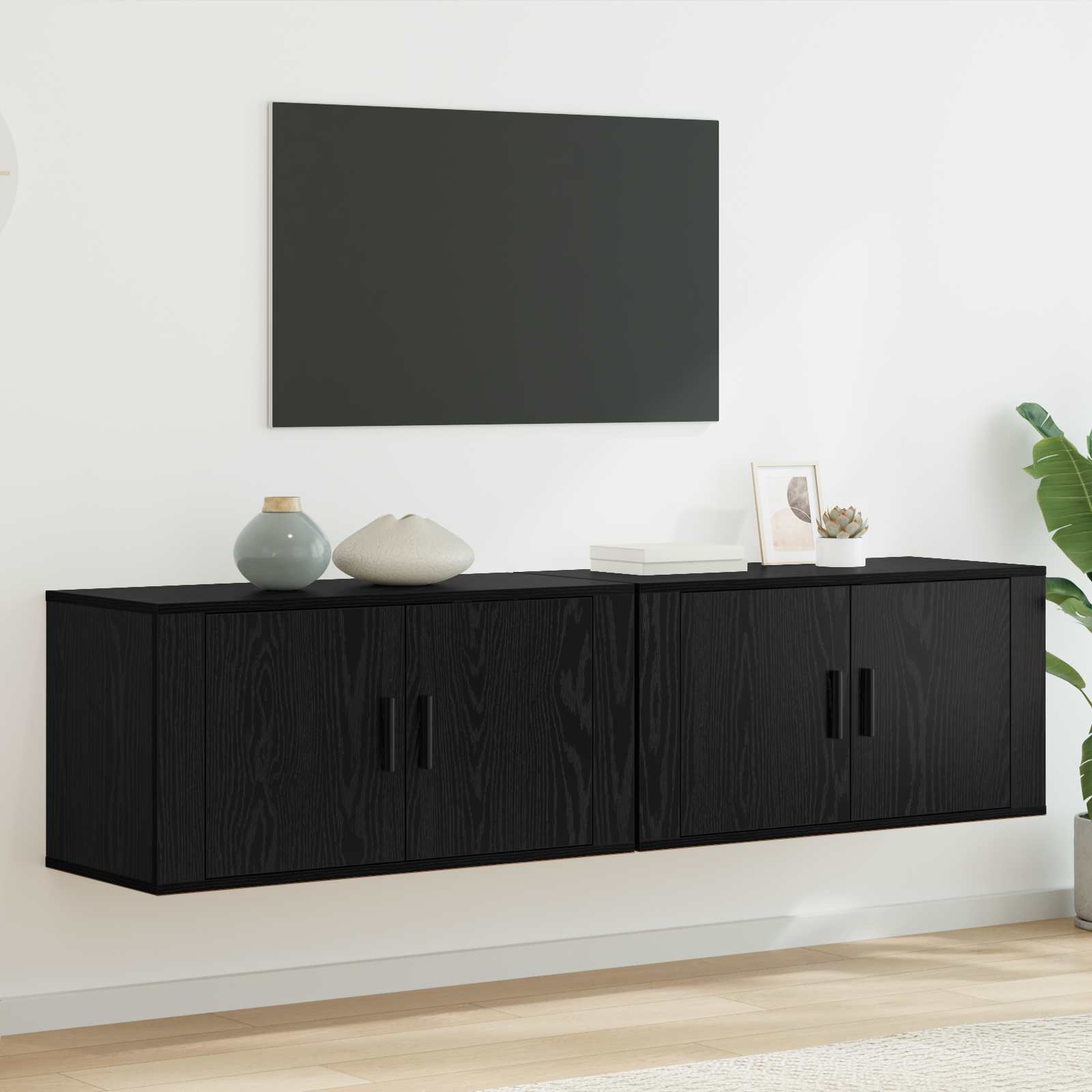 Juego de Muebles para Televisión Montados en la Pared 2 pcs