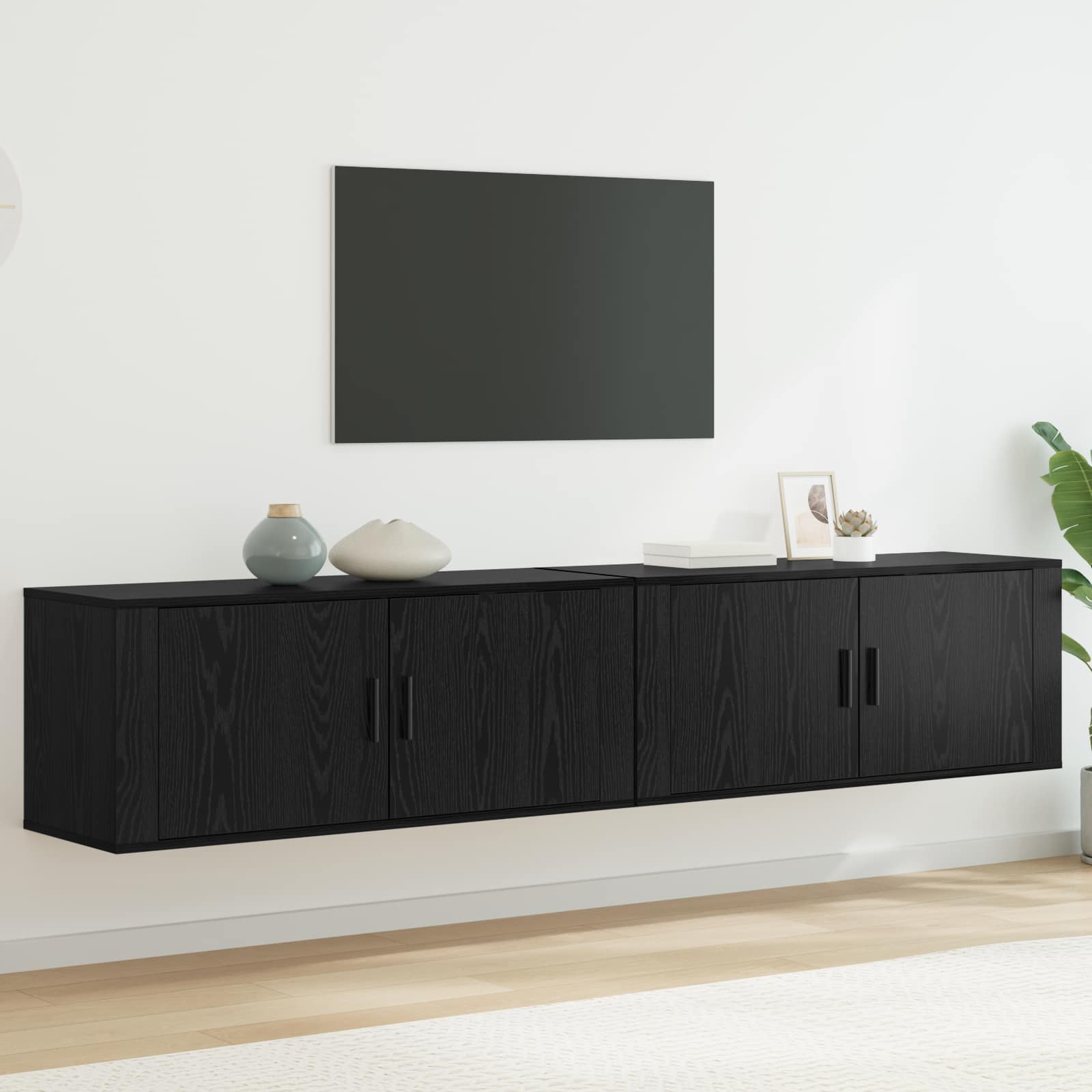 Juego de Muebles para Televisión Montados en la Pared 2 pcs