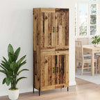 Aparador alto 2 pcs Madera envejecida Madera de ingeniería