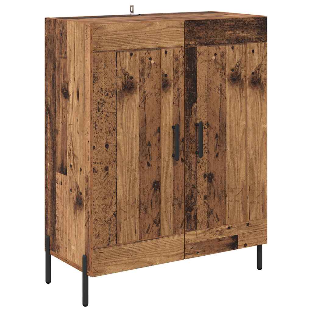 Aparador alto 2 pcs Madera envejecida Madera de ingeniería