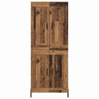 Aparador alto 2 pcs Madera envejecida Madera de ingeniería