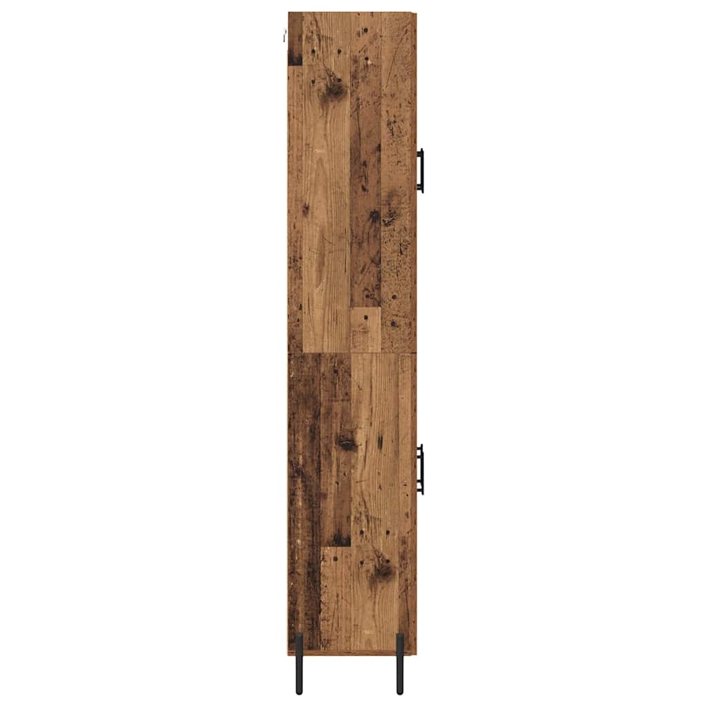 Aparador alto 2 pcs Madera envejecida Madera de ingeniería