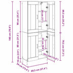 Aparador alto 2 pcs Madera envejecida Madera de ingeniería