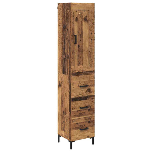 Old Wooden Pantry 34.5 x 34 x 180 cm Plywood