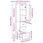 Alacena Madera Vieja 34,5 x 34 x 180 cm Madera contrachapada