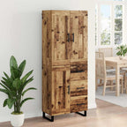 Aparador alto con cajón Madera vieja 69,5 x 34 x 180 cm