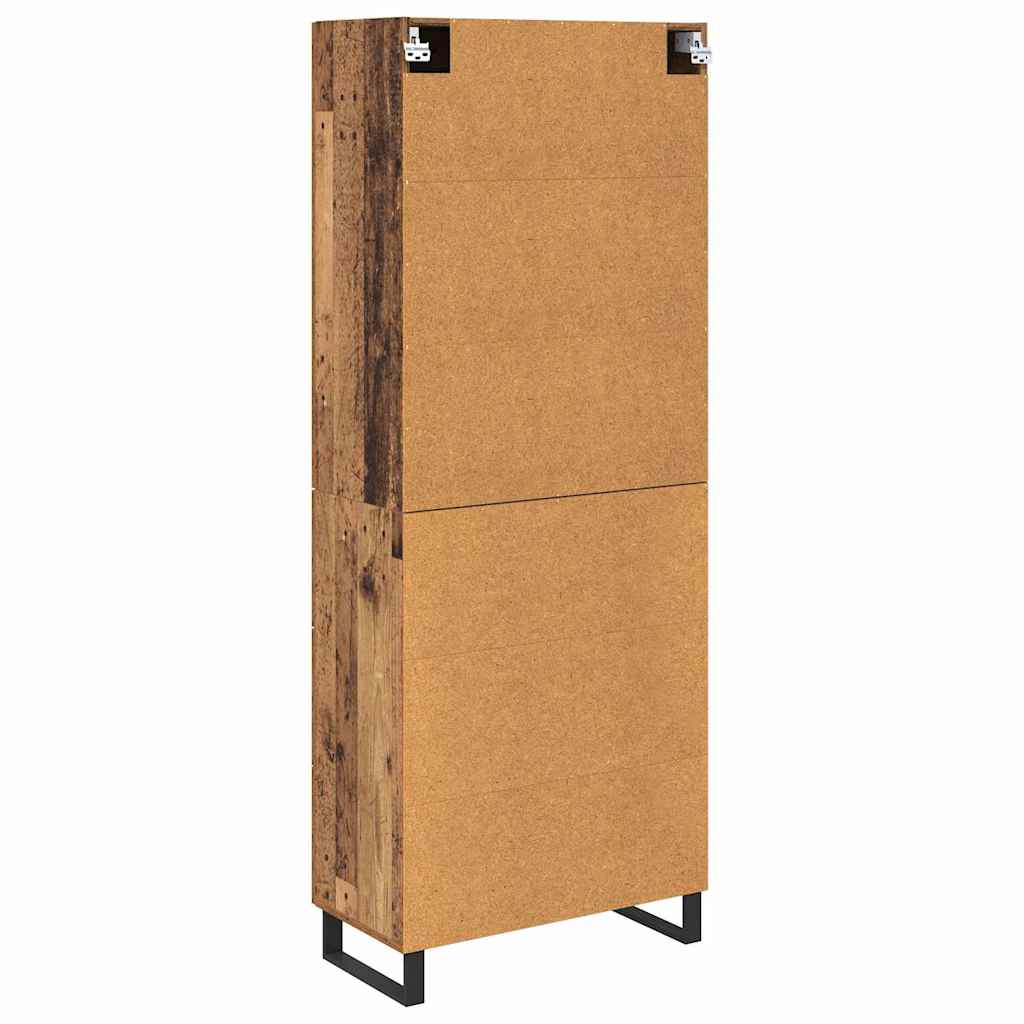 Aparador alto con cajón Madera vieja 69,5 x 34 x 180 cm
