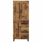 Aparador alto con cajón Madera vieja 69,5 x 34 x 180 cm