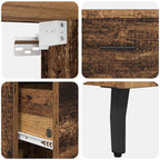 Aparador alto 2 pcs Madera envejecida Madera de ingeniería