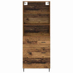 Aparador alto 2 pcs Madera envejecida Madera de ingeniería