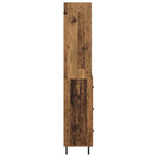 Aparador alto 2 pcs Madera envejecida Madera de ingeniería