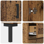 Aparador alto con cajón Madera vieja 69,5 x 34 x 180 cm