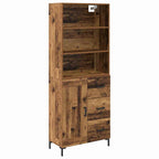 Aparador alto con cajón Madera vieja 69,5 x 34 x 180 cm