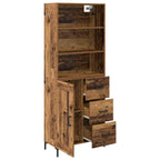 Aparador alto con cajón Madera vieja 69,5 x 34 x 180 cm