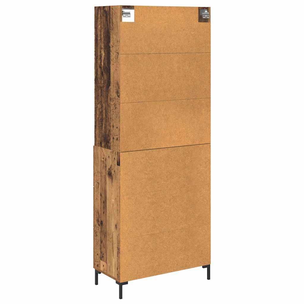 Aparador alto con cajón Madera vieja 69,5 x 34 x 180 cm
