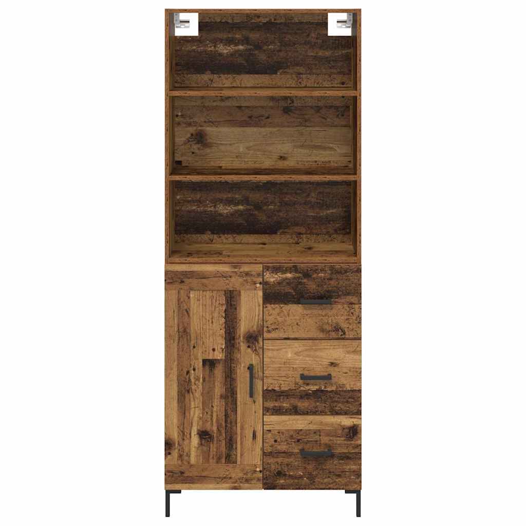 Aparador alto con cajón Madera vieja 69,5 x 34 x 180 cm